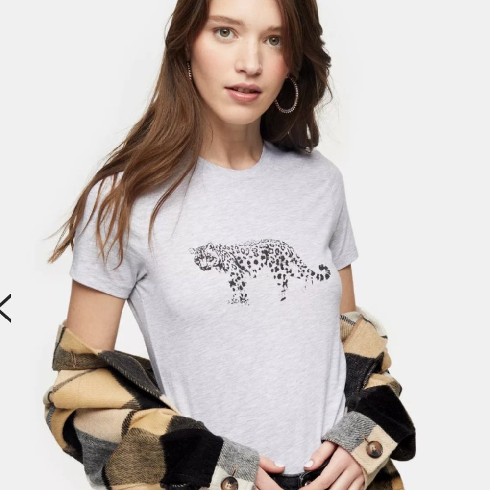 TALL Snow Leopard Print T-Shirt